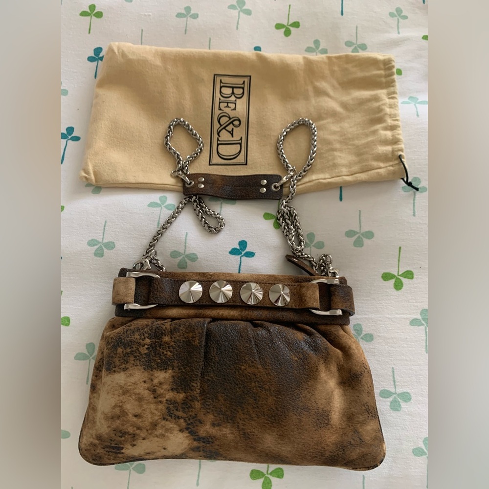 Never Worn - Be & D Leather Clutch/Shoulder Bag Stunning!!!